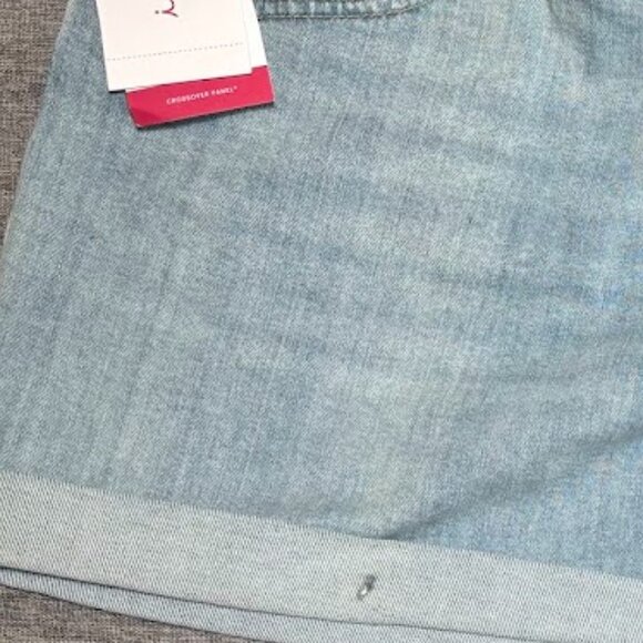 Over Belly High-Rise Maternity Jean Shorts, Size 14 - Picture 9 of 9